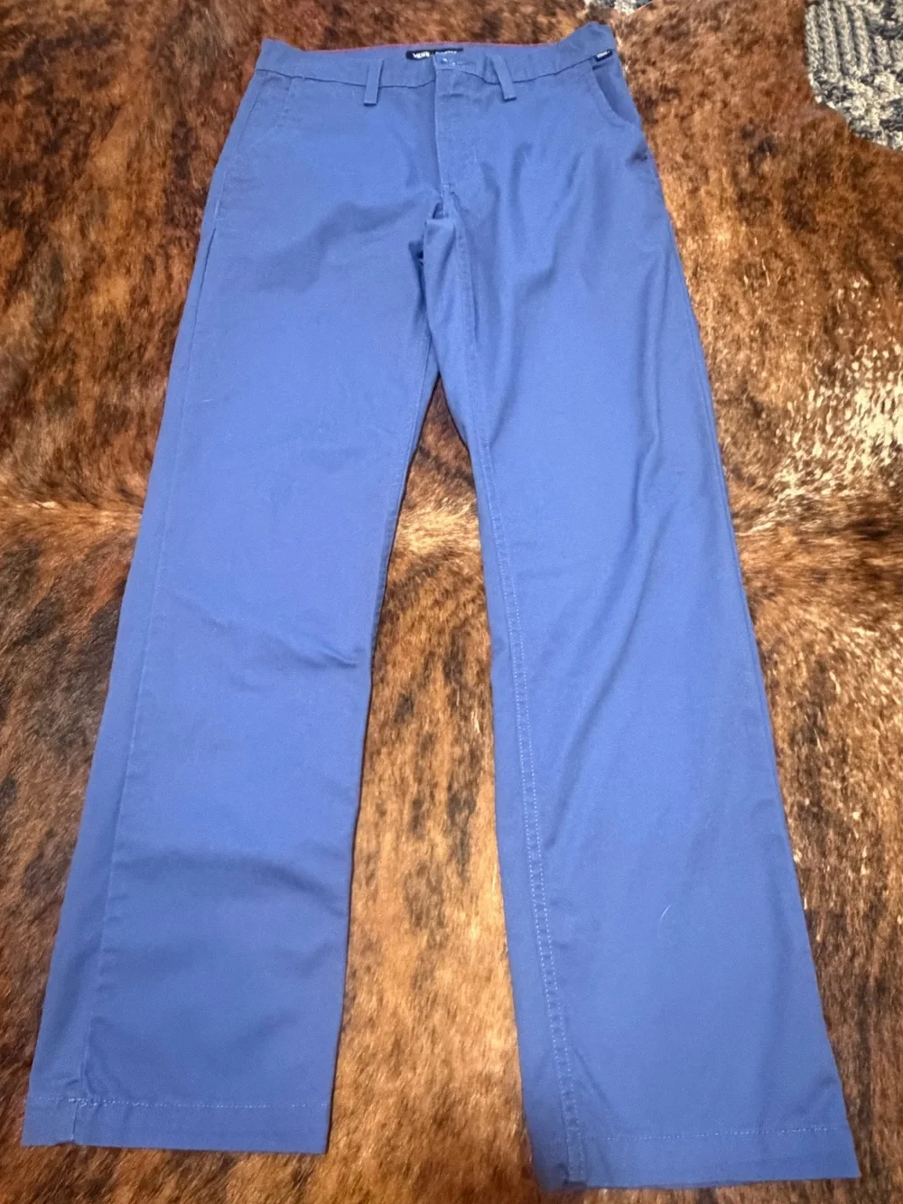 Men's Vans Authentic Chino Slim Fit Stretch Light Blue Size 30 X 31 Casual Golf